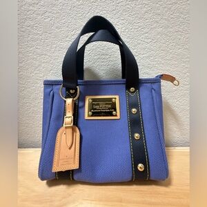 Louis Vuitton Antigua Royal Blue Canvas Tote